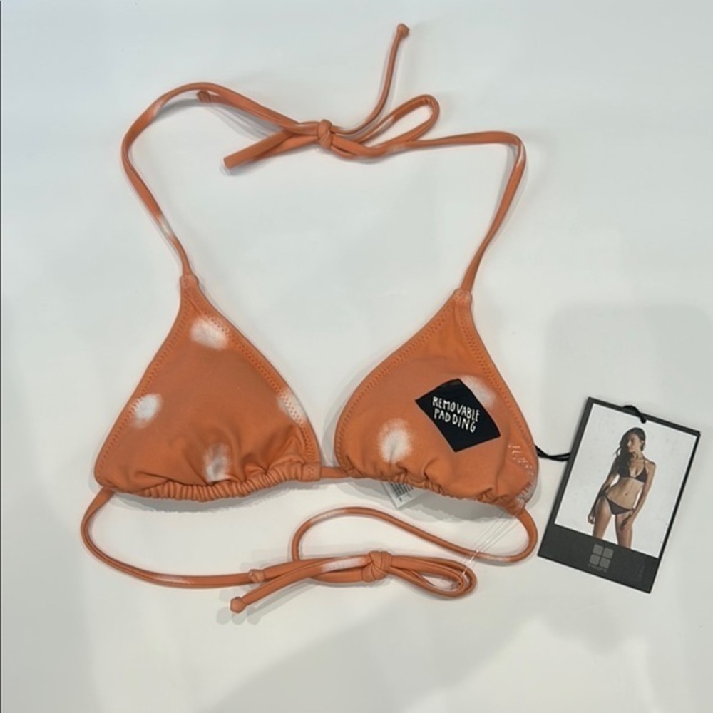 Insight coral Shibori bikini swim top size 2 NWT